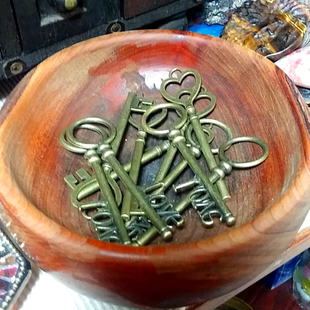 💜Bronze Skeleton Key Duo